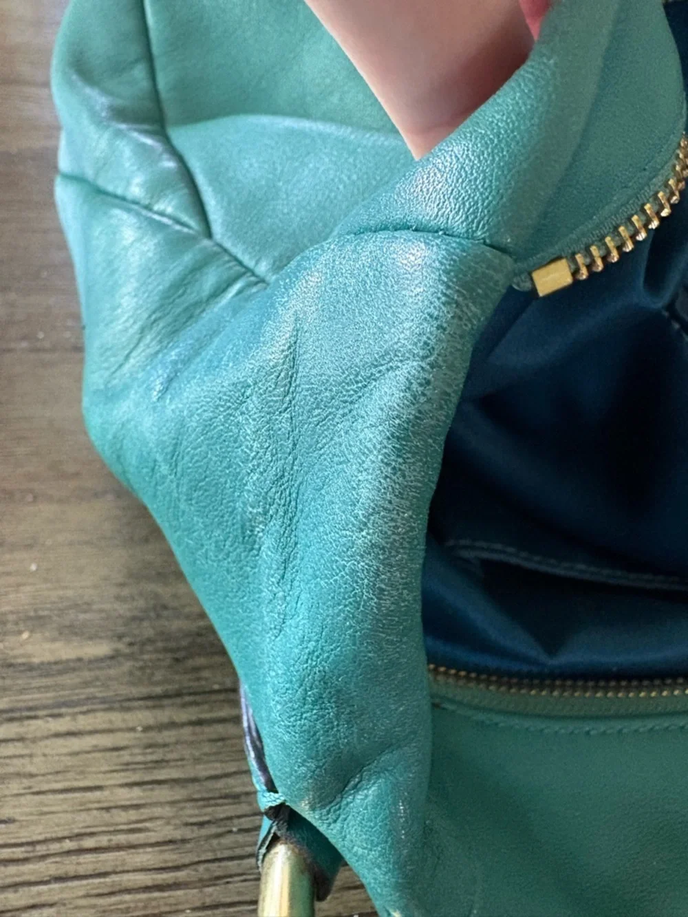 Coach Leather Purse Kristin #L1073-16814 Teal Color Bag Good Condition EUC - Picture 15 of 16